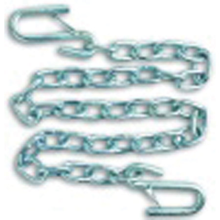 C.R. BROPHY C.R. Brophy TCL2 Trailer Safety Chain with Two Latch S-Hooks - 1/4" Chain, 7/16" S-Hooks TCL2